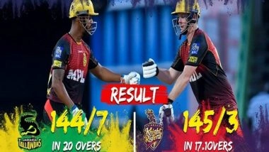 Sports News | CPL: Simmons, Akeal Hosein Star as Trinbago Knight Riders Beat Jamaica Tallawahs