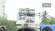 Drone Used by BMC To Carry Out Sanitisation Drive in Mumbai&rsquo;s Dhobi Ghat Area To Prevent Spread of Dengue, Malaria (See Pics)