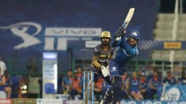 Sports News | IPL 2021: De Kock's 55-run Knock Help MI Post 155/6 Against KKR