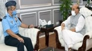 India News | Chief of Air Staff-designate Air Marshal VR Chaudhari Meets Rajnath Singh