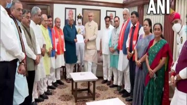 India News | Bhupendra Patel Meets Gujarat Governor to Stake Claim as CM