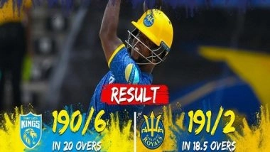 Sports News | CPL: Barbados Royals Ride on Phillips, Mayers' Stunning Show to Beat Saint Lucia Kings