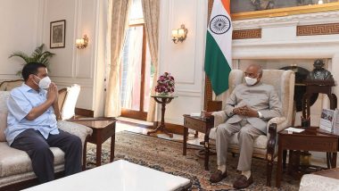 Delhi CM Arvind Kejriwal Meets President Ram Nath Kovind at Rashtrapati Bhavan