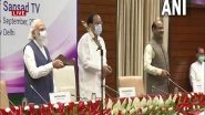 &lsquo;Sansad TV&rsquo; Launched by PM Narendra Modi, Vice President M Venkaiah Naidu, Lok Sabha Speaker Om Birla Today