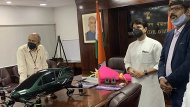 India News | Asia's First Hybrid Flying Car to Transport People, Provide Medical Emergency Services: Civil Aviation Minister Jyotiraditya Scindia
