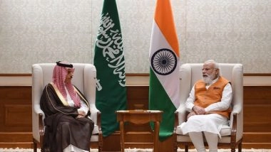 World News | PM Modi Meets Saudi Arabia Foreign Minister, Exchanges Views on Regional Situation
