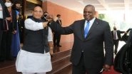 World News | Rajnath Singh, US Defence Secretary Discuss Afghanistan, Exchange Views on Combating Terrorism in Region