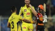 Sports News | IPL 2021: Hazlewood Picks Three Wickets as CSK Restrict SRH to 134/7