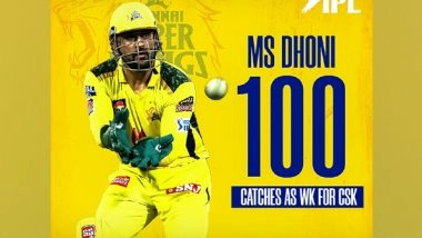 Sports News | Dhoni Completes 100 IPL Catches for CSK as Wicket-keeper