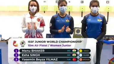 Sports News | Manu Bhaker Clinches Gold, Esha Singh Bags Silver in ISSF Junior World Championships