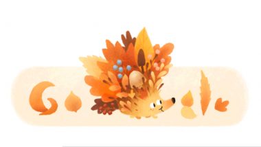 Autumn Season 2021 Google Doodle: Celebrate First Day of Fall in Northern Hemisphere With This Adorable Hedgehog Give Major Fall Foliage Vibes!