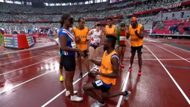 Partners on the Track & for Life! Guide Manuel Antonio Vaz De Veiga Proposes to Cape Verde Athlete Keula Nidreia Pereira Semedo After 200m T11 Race at Tokyo Paralympics 2020