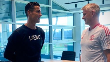 Cristiano Ronaldo Meets Manchester United Head Coach Ole Gunnar Solskjaer, Joins Training Session (Check Posts)