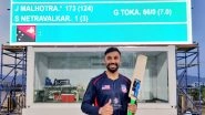 USA Cricketer Jaskaran Malhotra Hits Six Sixes in an Over, Becomes First American To Score an ODI Hundred