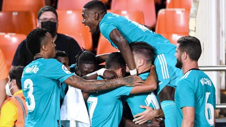 Valencia 1–2 Real Madrid, La Liga 2021–22: Los Blancos Maintain Unbeaten Run To Go Top of Points Table