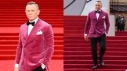 Daniel Craig in Raspberry Pink Velvet Blazer at No Time to Die&rsquo;s London Premiere Is All Things Sharp, Neat and Sexy! (View Pics)