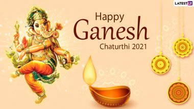 Latest Ganesh Chaturthi 2021 Greetings & HD Images for Free Download Online: WhatsApp Stickers, SMS, Status, Wishes and Messages To Send to Family and Friends
