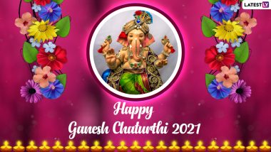 Ganesh Chaturthi 2021 Wishes in Hindi & Ganpati Bappa Morya Photos: WhatsApp Greetings, SMS, Lord Ganesha Wallpapers and Facebook Status Messages for Loved Ones