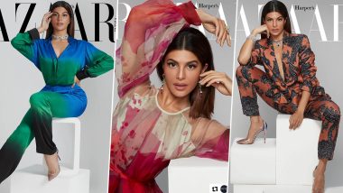 Jacqueline Fernandez Oozes Glamour in Stylish Outfits on Harper’s Bazaar Magazine Covers, See Photos