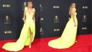 Emmys 2021: Kaley Cuoco Stuns in a Neon Green Dress at 73rd Primetime Emmy Awards Red Carpet