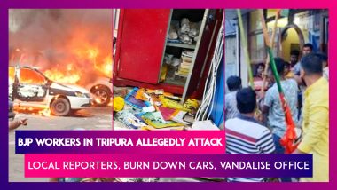 Tripura: BJP Workers Allegedly Attack Local Newspaper Reporters, Burn Down Cars, Vandalise Office