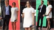 Meghan Markle Picks Chic Valentino Mini Dress for Global Citizen Live Concert, Poses Gleefully With Prince Harry by Her Side (View Pics)