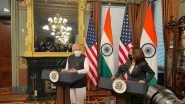 US VP Kamala Harris 'suo Moto' Refers to Pakistan's Role in Terrorism During Meeting With PM Narendra Modi