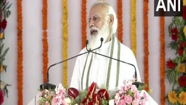 India News | 14-feet Iron Scrap Statue of PM Modi Made by Father-son Duo in Guntur