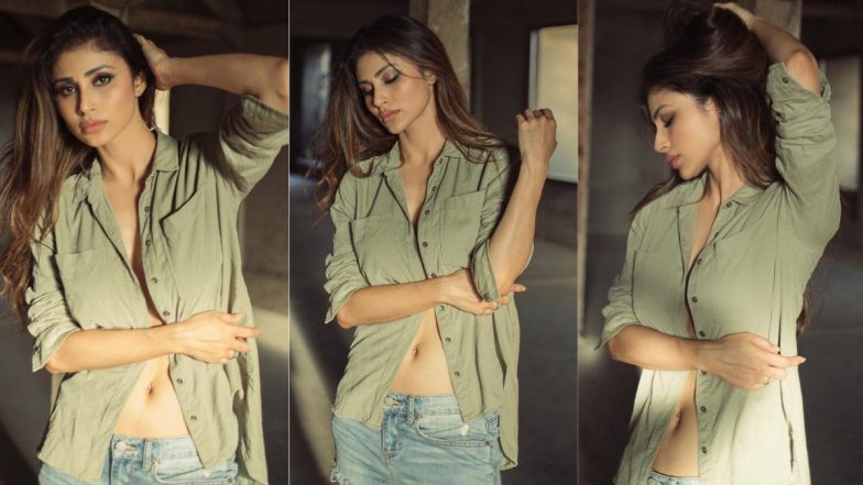 Mouni Roy Showing Off Sexy Navel in Low-Waist Jeans and Unbuttoned Shirt Is Too Hot To Handle (View Steamy Photoshoot Pics)