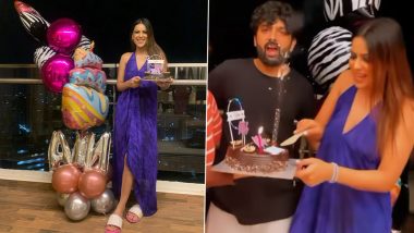 Nia Sharma’s Midnight Birthday Celebration Was All About Cake, Friends and Fab Music (View Pics and Videos)