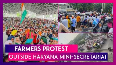 Farmers Protest Outside Haryana Mini-Secretariat, Karnal Kisan Mahapanchayat Sees Thousands Gather
