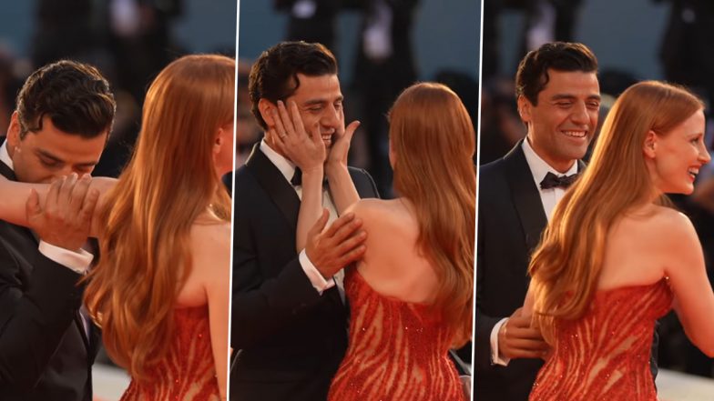 Oscar Isaac Sniffing Jessica Chastain’s Armpits on Venice Film Festival’s Red Carpet Is Too Hot To Miss (Watch Video)