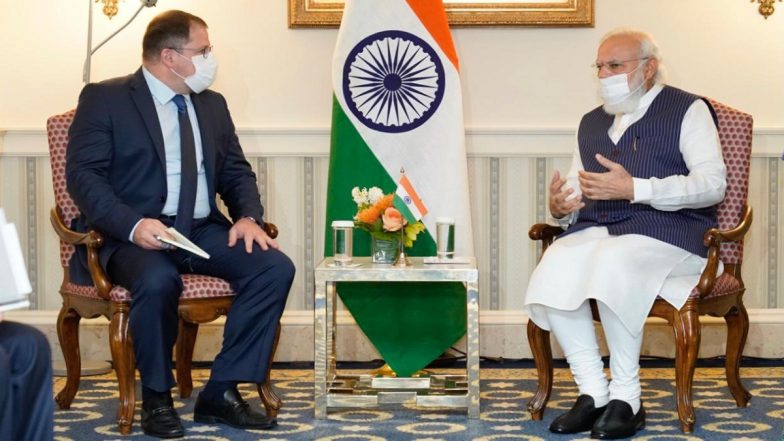 PM Narendra Modi Holds One-on-One Meetings With CEOs of Qualcomm, Adobe, First Solar, General Atomics and Blackstone in US