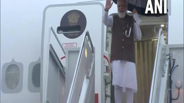 World News | PM Modi Arrives in Washington to Attend Quad Summit, Address UNGA
