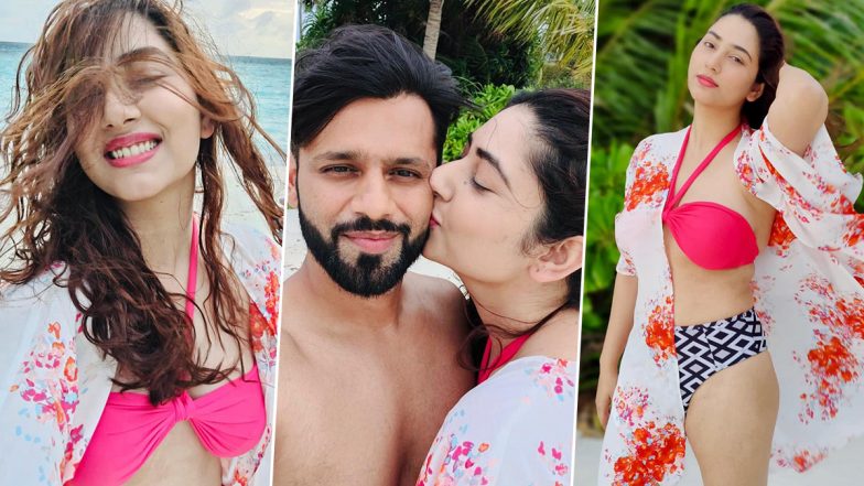 Disha Parmar Stuns in a Pink Bikini, Rahul Vaidya Goes Shirtless During Their Maldivian Holiday (View Pics)