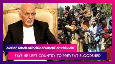 Ashraf Ghani, Deposed Afghanistan President Says He Left Country To Prevent Bloodshed