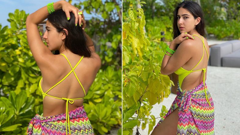 Sara Ali Khan Flaunts Her Toned Body in a Sexy Neon Bikini (View Pics)