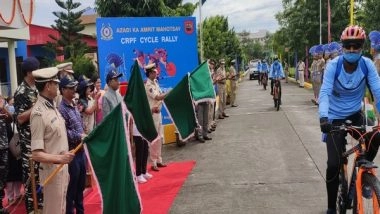 India News | Azadi Ka Amrit Mahotsav: CRPF Continues Cycle Rally from Siliguri to Patna