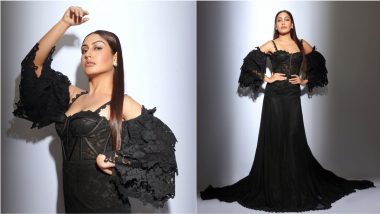 Yo or Hell No? Surbhi Chandna in Black Bustier Floor-Length Gown at Iconic Gold Awards 2021 (View Pics)