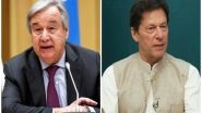 World News | Pak PM Speaks with UN Chief, Discusses Current Situation in Afghanistan