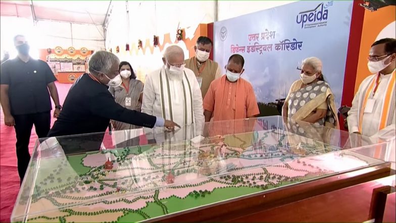 Uttar Pradesh: PM Narendra Modi Lays Foundation Stone of Raja Mahendra Pratap Singh State University in Aligarh (Watch Video)