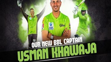 BBL 2021–22: Sydney Thunder Name Usman Khawaja As Skipper for Upcoming Season
