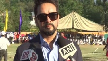 India News | Anurag Thakur Lays Foundation Stone of Zonal Physical Education Office, Zonal Playfield at Kichpora Kangan in J-K