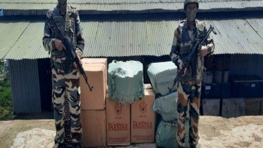India News | Foreign Cigarettes Worth Rs 20.80 Lakh Seized by Assam Rifles in Mizoram's Champhai