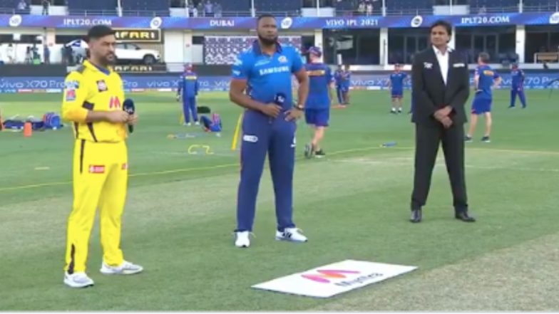 CSK vs MI IPL 2021 Toss Report & Playing XI Update: Kieron Pollard Captains Mumbai Indians As Rohit Sharma, Hardik Pandya Miss Out; Anmolpreet Singh Makes Debut