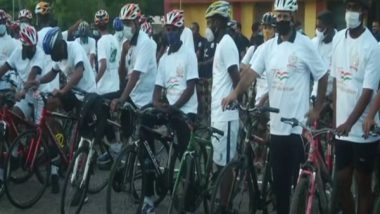 India News | Azadi Ka Amrit Mahotsav: CISF Organises Cycle Rally in Chennai to Celebrate 75 Yrs of Independence