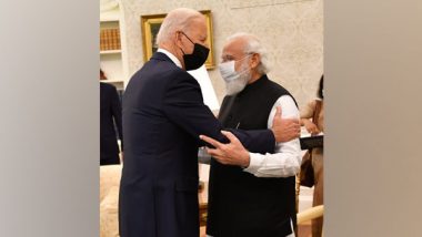 World News | PM Modi, Biden Hold Bilateral Meeting at White House, Discuss Trade, Indo-Pacific, COVID-19