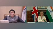World News | Piyush Goyal Discusses Enhancing India-UK Trade Partnership with British Secy of State for International Trade