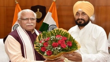 India News | Punjab CM Channi Pays Courtesy Call on Haryana CM Khattar