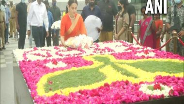 India News | Kangana Ranaut Pays Homage at the J Jayalalithaa Memorial in Marina Beach